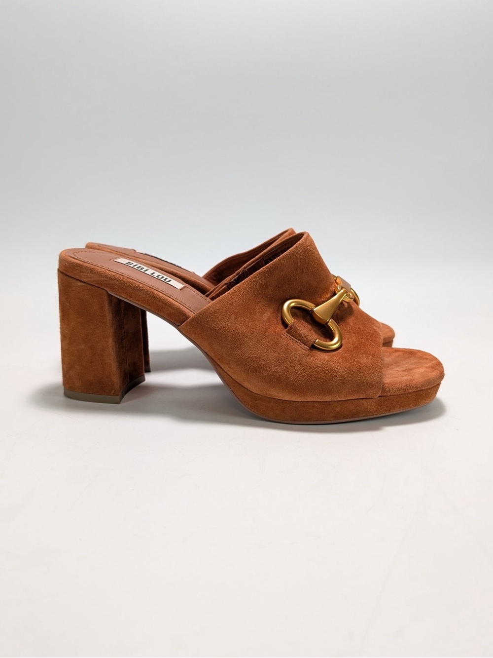 Bibi Lou Terracotta Suede Sabot Sandals - Terracotta Brown